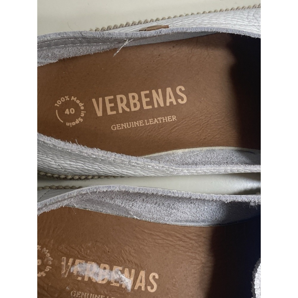 Verbenas‎ Slip On Nuria Loafers White Leather Casual Shoe Spain EU 40 / US 9 - Picture 5 of 9